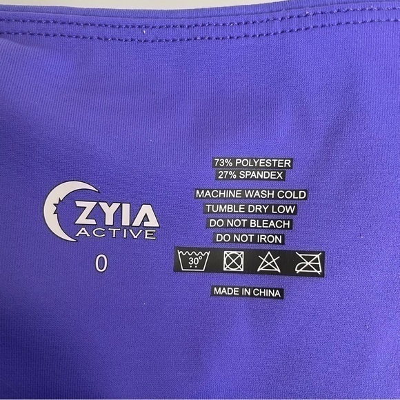 Zyia Active Majestic Purple Vibrations Light n Tight Hi-Rise Leggings 7/8 - Picture 7 of 8